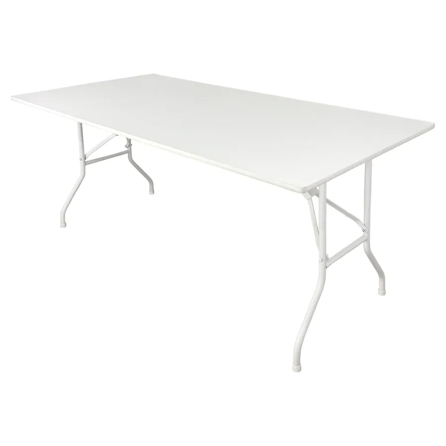 Банкетный стол "Вольф" прямоугольный белый 200 - Фото миниатюра 1