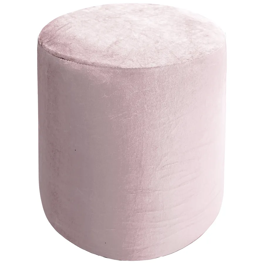 Чехол пуфик "Фуфик" мини бледно-розовый бархат - Фото миниатюра 1