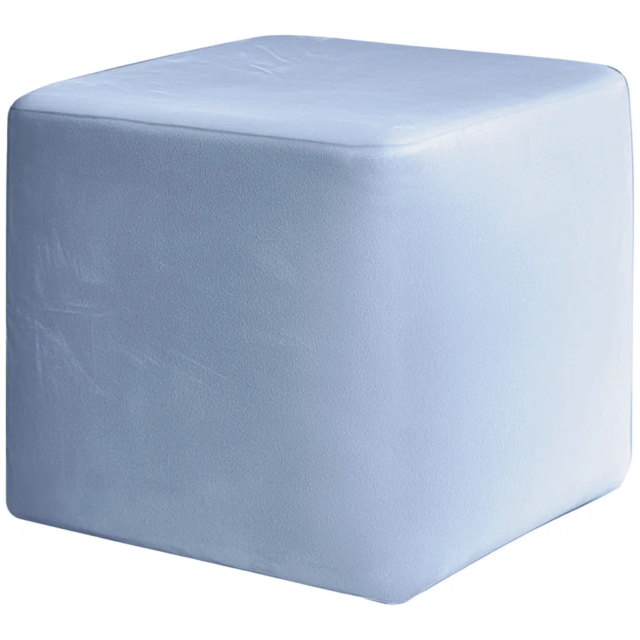 Пуфик "Квадро" голубой сапфир бархат - Фото миниатюра 2