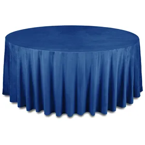 Скатерть бархатная "Бета+" синий Ван Гога круглая