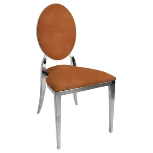 Стул "Вашингтон" серебряный, рыжая лиса бархат