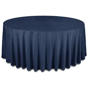 Скатерть бархатная "Бета" темная ночь круглая