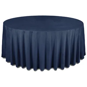 Скатерть бархатная "Бета" темная ночь круглая