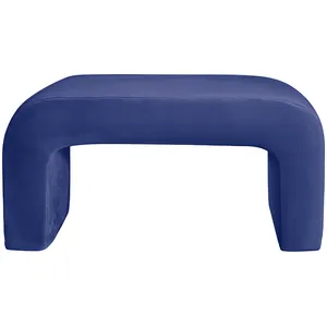 Пуфик "Боу" макс синий Ван Гога бархат