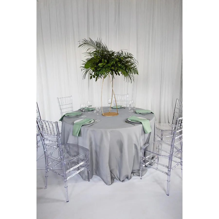 Скатерть "Альфа" серая круглая - Фото миниатюра 4