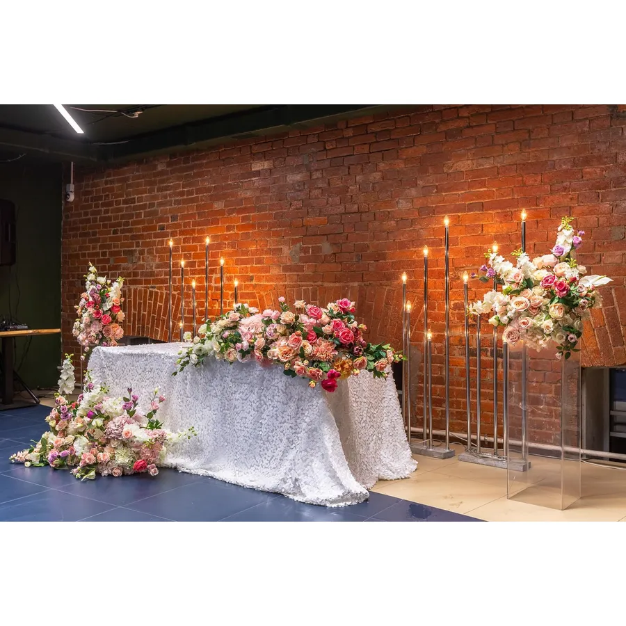 Скатерть с большими пайетками "Дельта" белая прямоугольная - Фото миниатюра 6