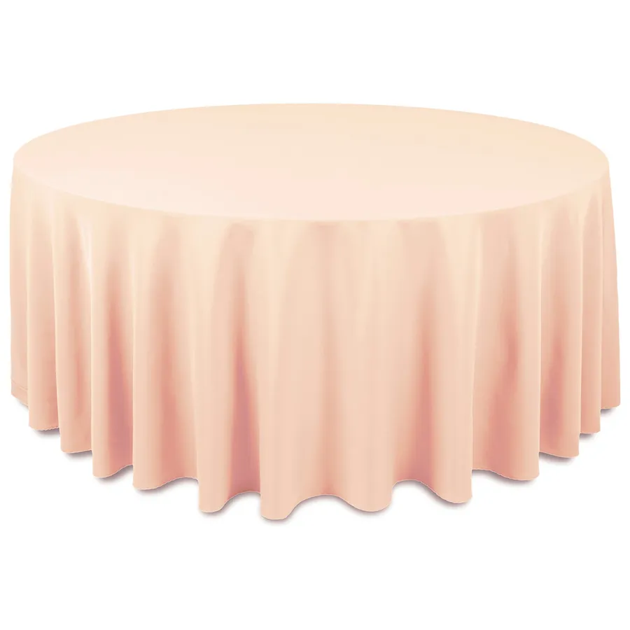 Скатерть "Альфа" персиковая круглая - Фото миниатюра 1