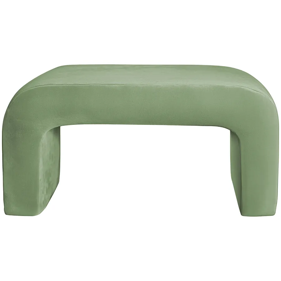 Пуфик "Боу" макс | светло-зеленый бархат - Фото миниатюра 1