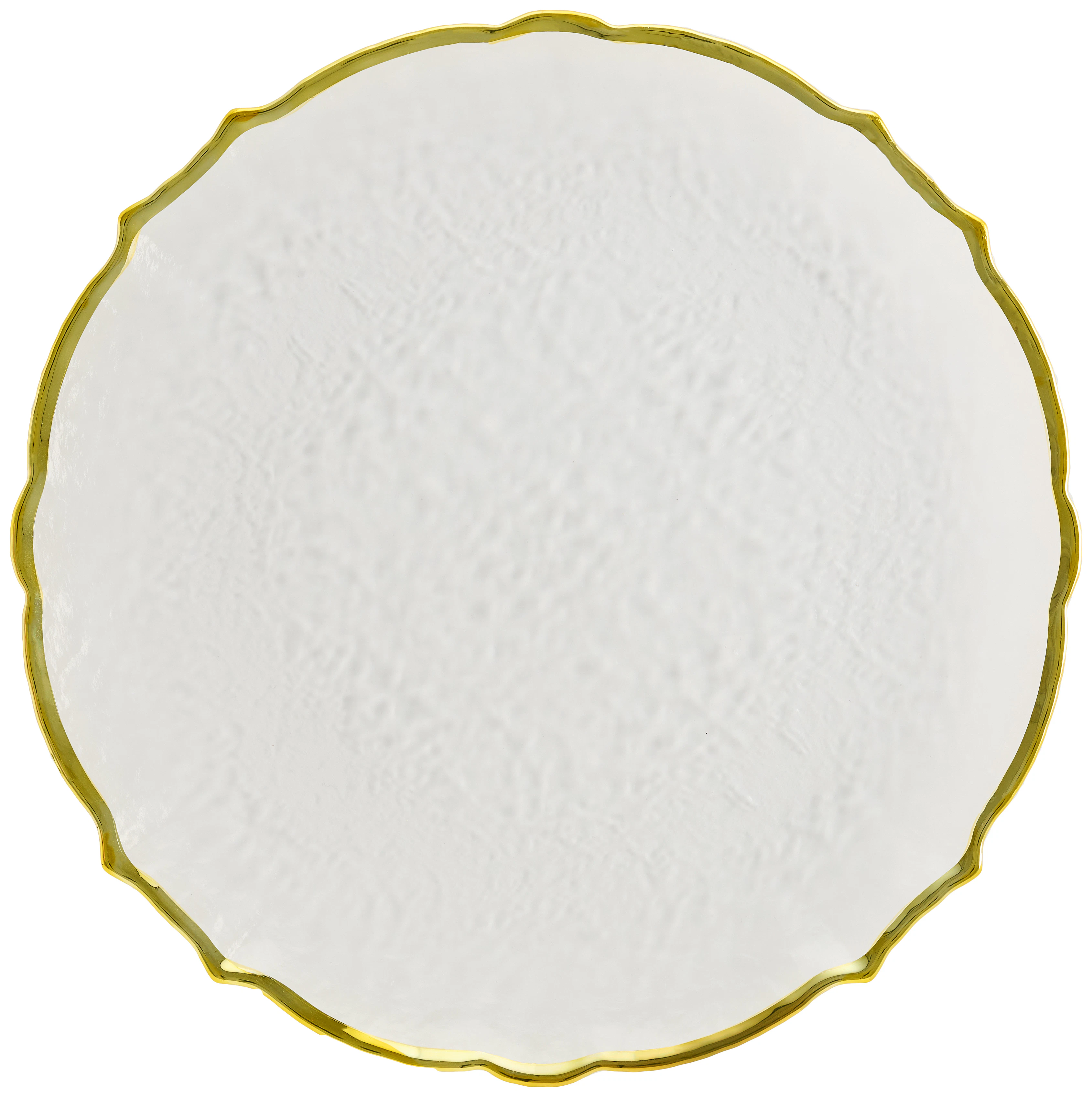 Тарелка "Линдгрен" прозрачная с золотым кантом