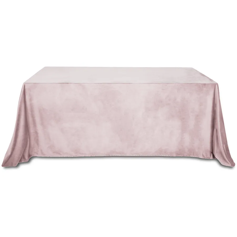 Скатерть бархатная "Бета+" бледно-розовая прямоугольная - Фото основное 1
