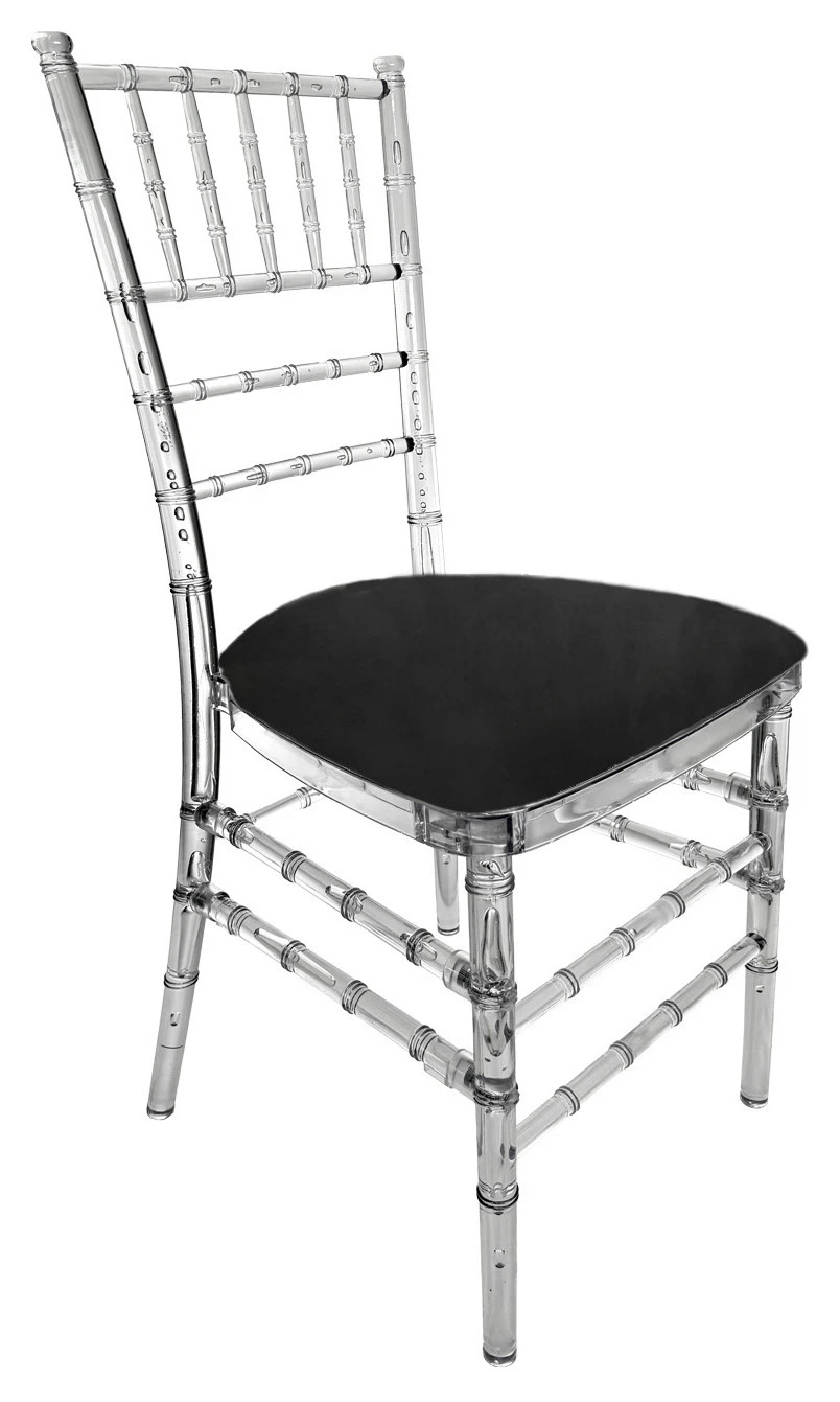 Стул "Тиффани" прозрачный, черный бархат