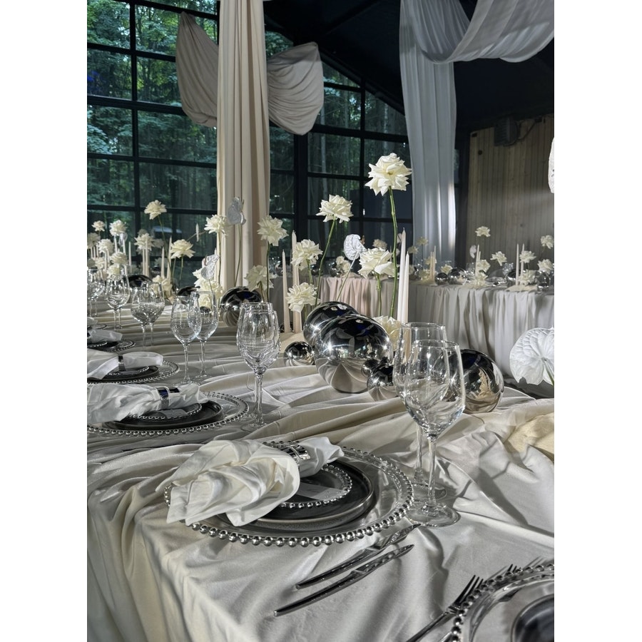 Салфетка бархатная белая - Фото миниатюра 5