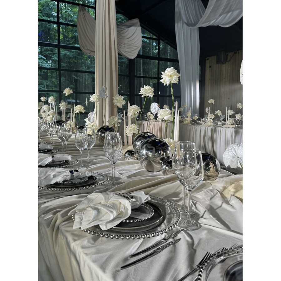 Салфетка бархатная белая - Фото миниатюра 5