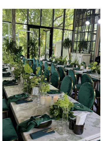 Салфетка бархатная изумрудная