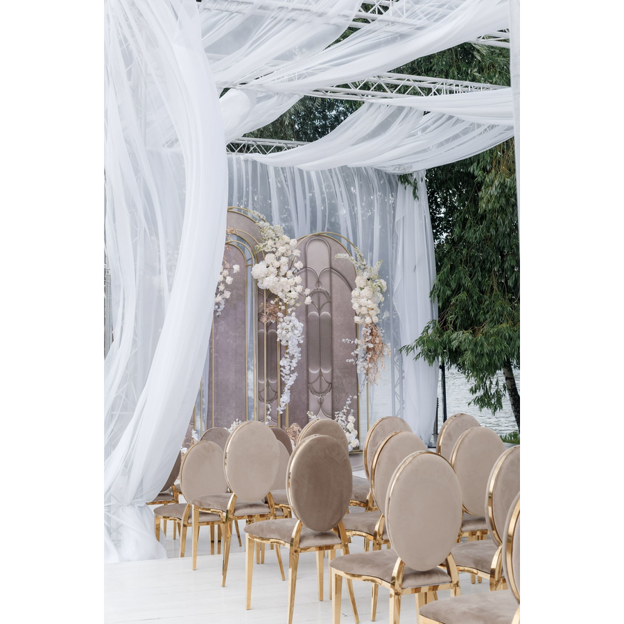 Спинка на стул «Вашингтон», бежевый бархат - Фото миниатюра 2