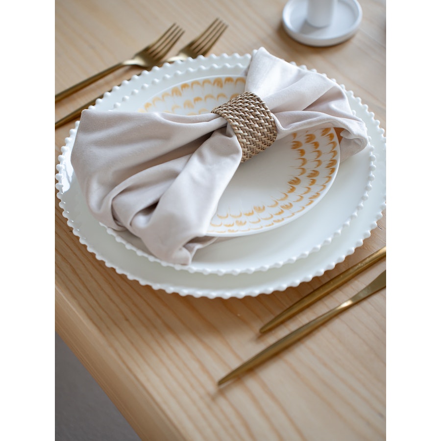 Салфетка бархатная кремовая - Фото миниатюра 4