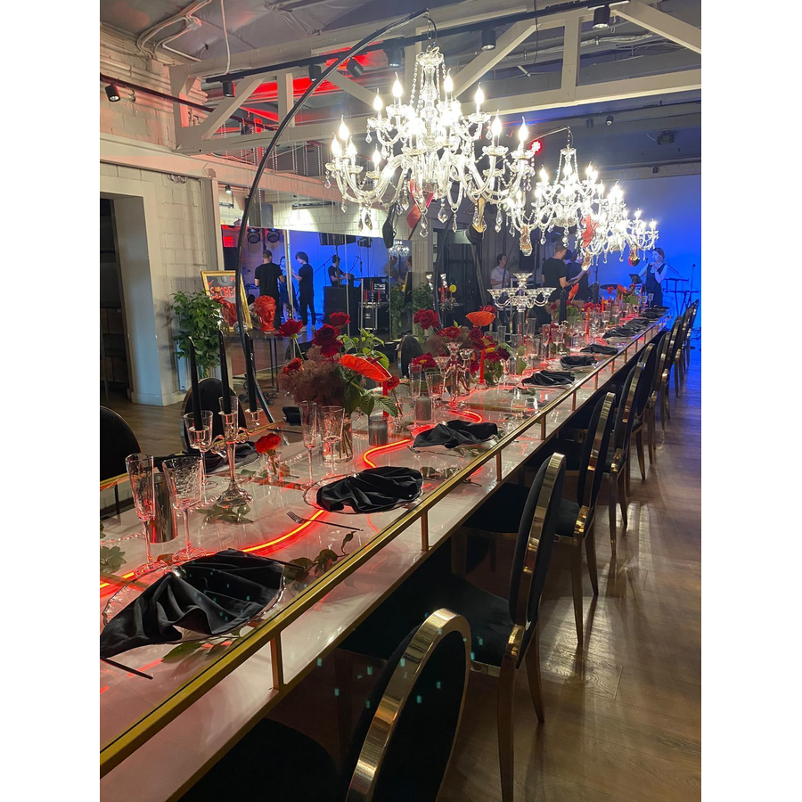 Стол "Лофт Голд" прямоугольный, золото - Фото миниатюра 2