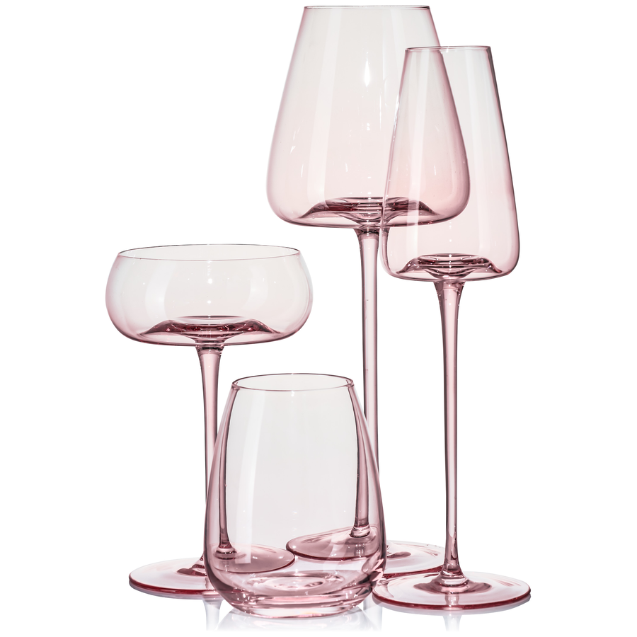 Бокал «Люксор» для шампанского розовый шелк - Фото миниатюра 2