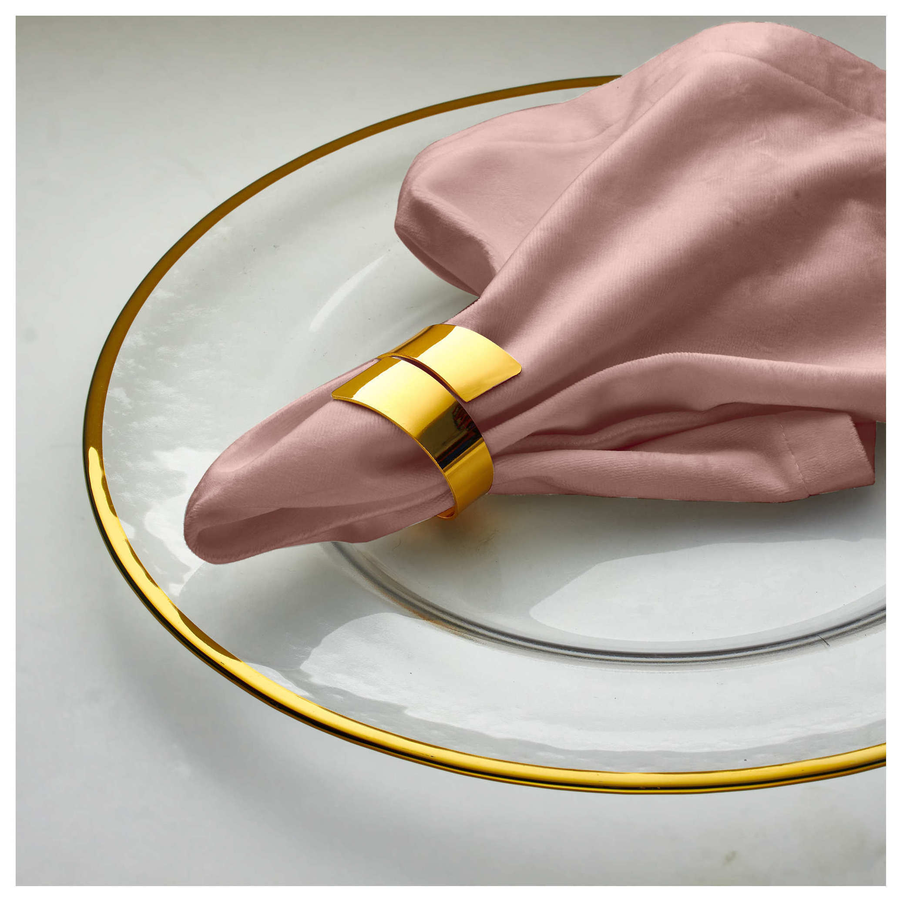 Салфетка бархатная розовая - Фото миниатюра 2