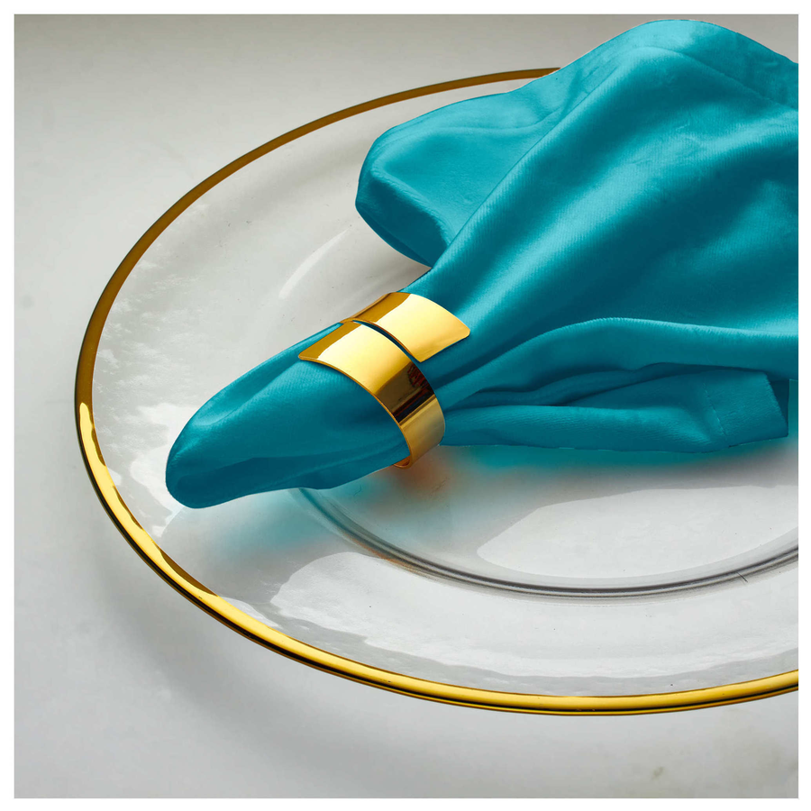 Салфетка бархатная бирюзовая - Фото миниатюра 2