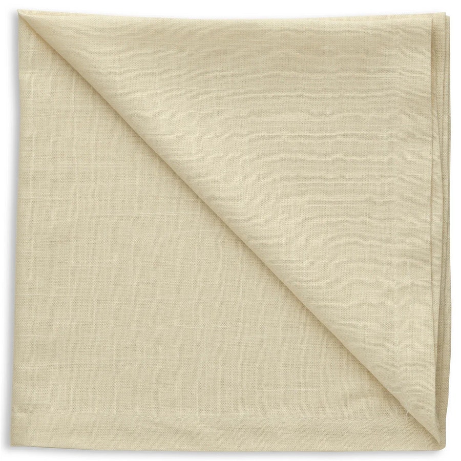 Салфетка льняная светло-бежевая - Фото миниатюра 1