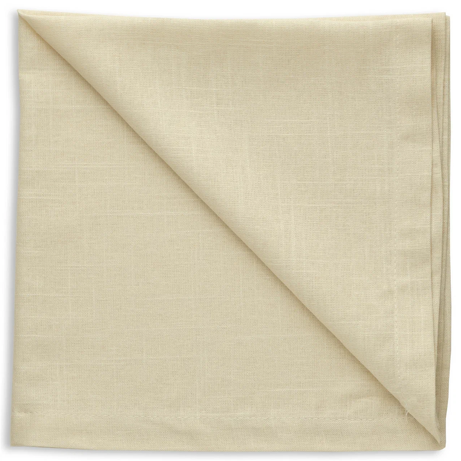 Салфетка льняная светло-бежевая - Фото миниатюра 1
