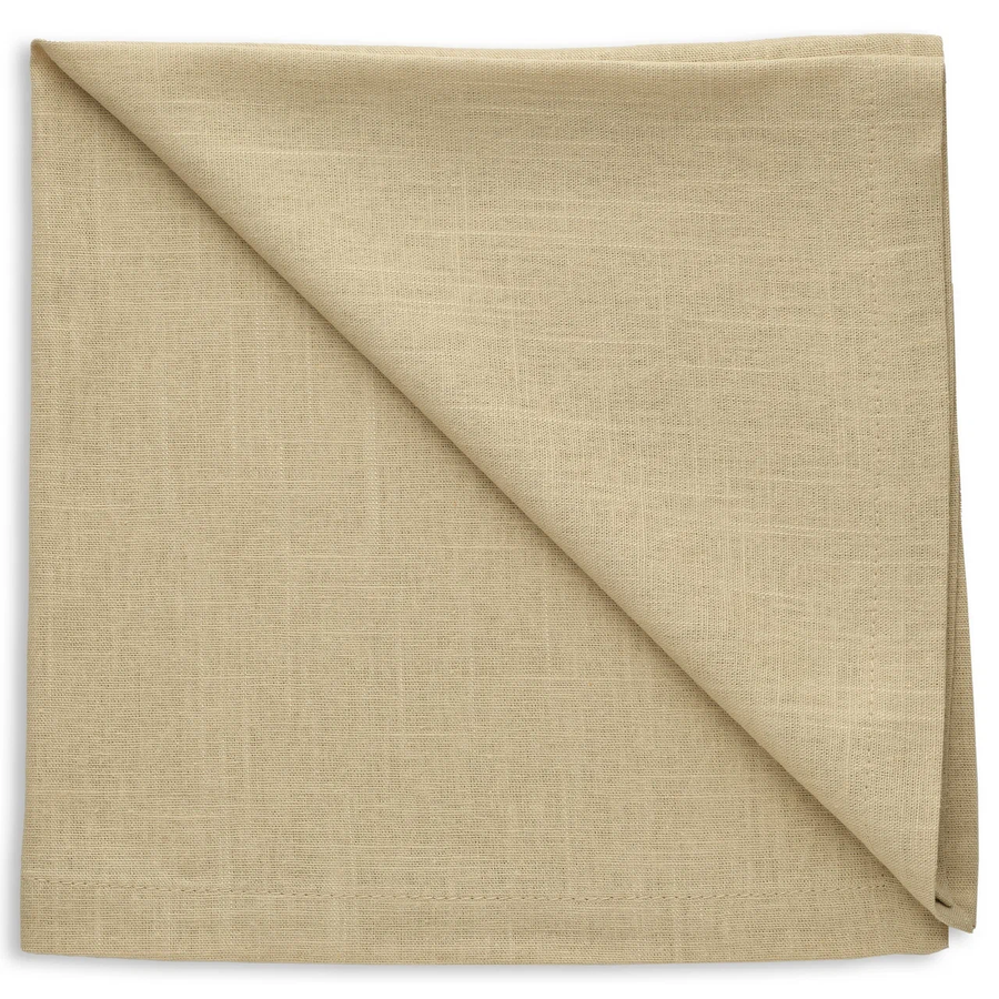 Салфетка льняная бежевая - Фото миниатюра 1
