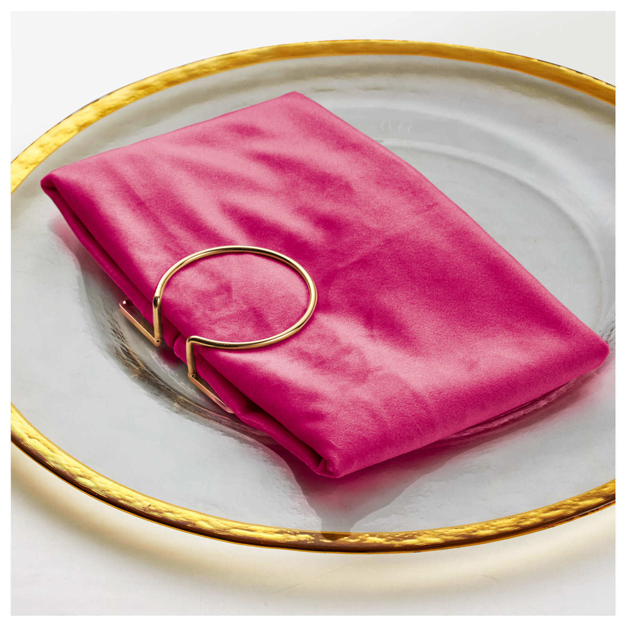 Салфетка бархатная малиновая - Фото миниатюра 2