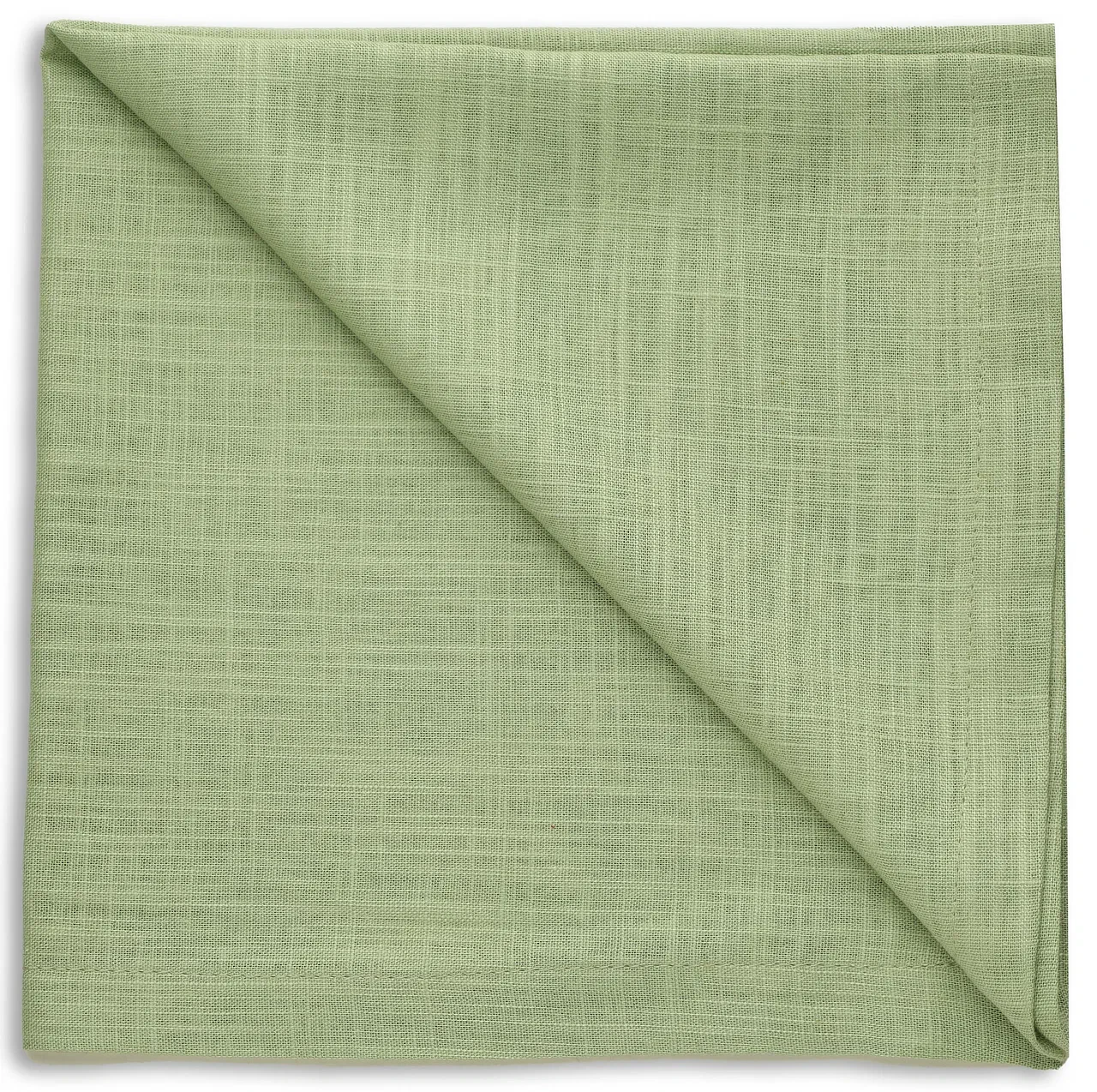 Салфетка льняная холодно-зеленая 