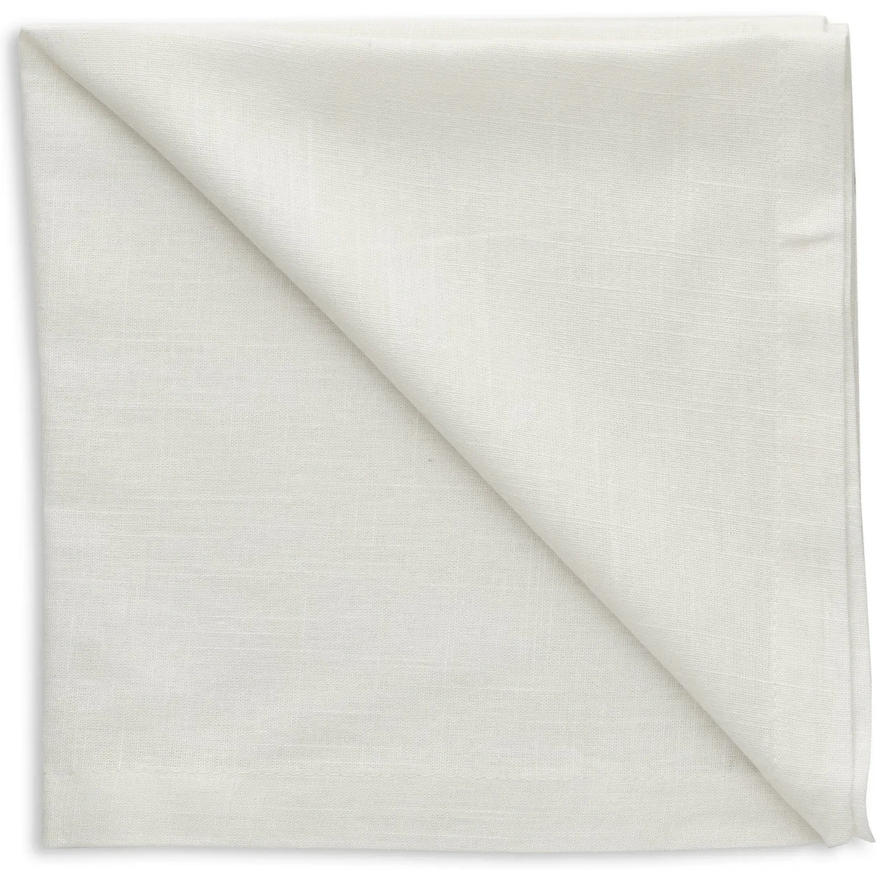 Салфетка льняная белая