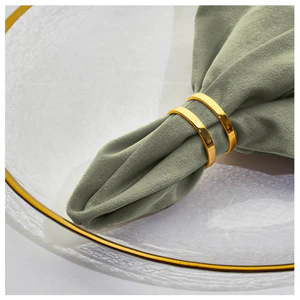 Салфетка бархатная пыльно-зеленая - Фото 3