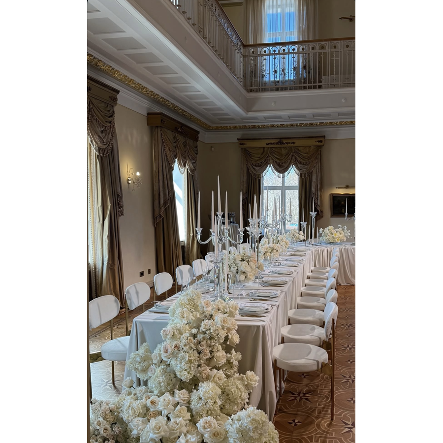 Стул «Тотем» золотой, белый теплый бархат - Фото миниатюра 2