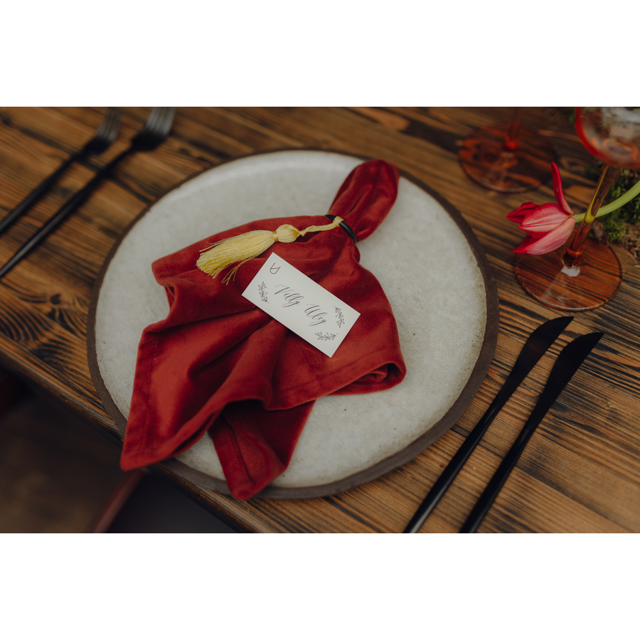 Салфетка бархатная "Бета" янтарная - Фото миниатюра 16