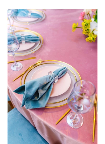 Набор тарелок "Белый дым" с золотым кантом - изображение 6