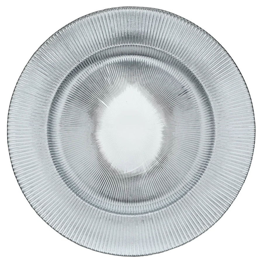 Подстановочная тарелка «Фере» серебряная - Фото миниатюра 1