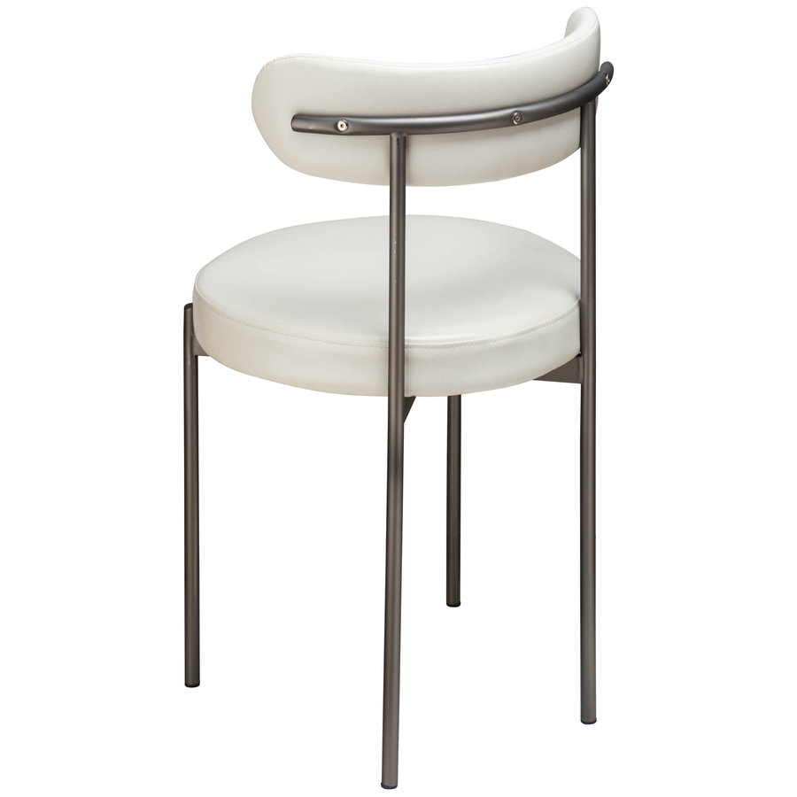 Стул «Лира» графитовый с кожаными подушками - Фото миниатюра 2