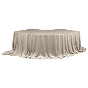 Скатерть для президиума бархатная серо-бежевая