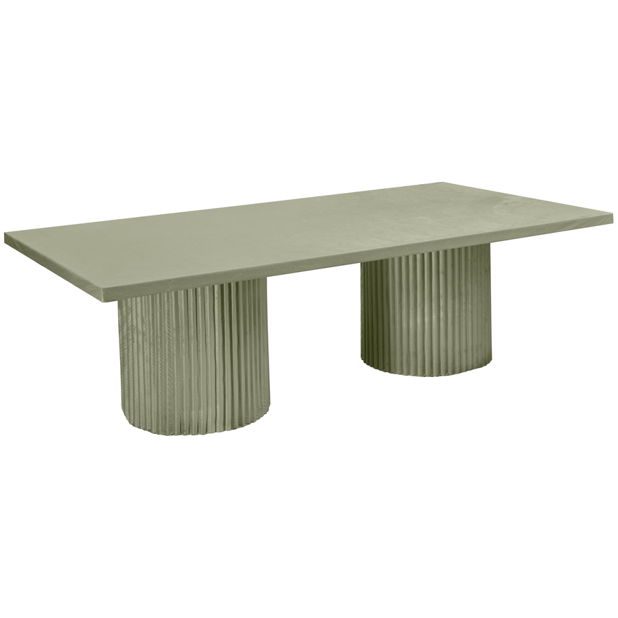 Стол «Арис» прямой, бархат пыльно-зеленый - Фото основное 1