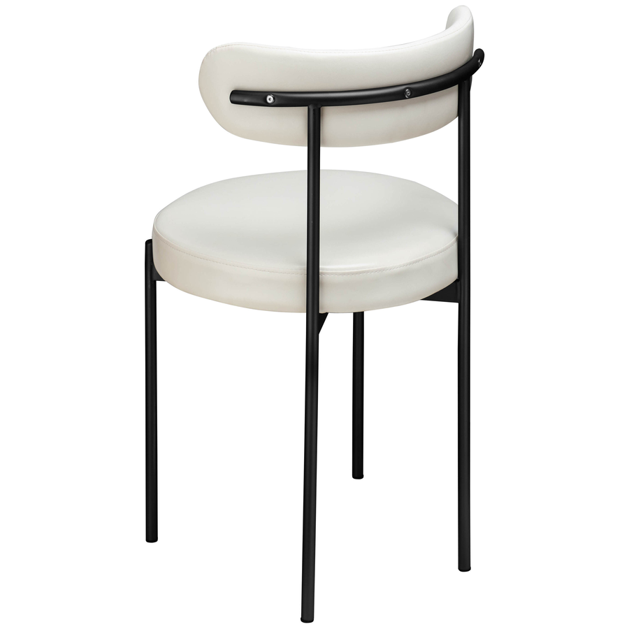 Стул «Лира» черный с кожаными подушками - Фото миниатюра 2