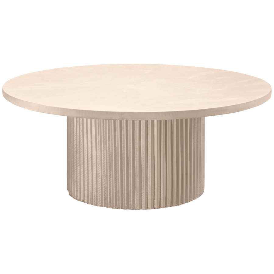 Стол «Арис» круглый, бархат кремовый - Фото основное 1