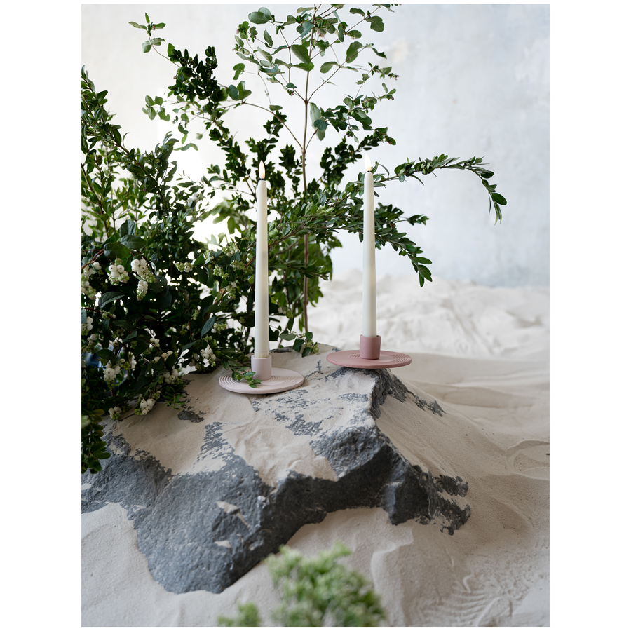 Подсвечник «Ассо» пыльно- розового цвета - Фото миниатюра 4