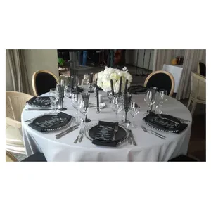 Скатерть круглая габардин светло-серая - Фото 2