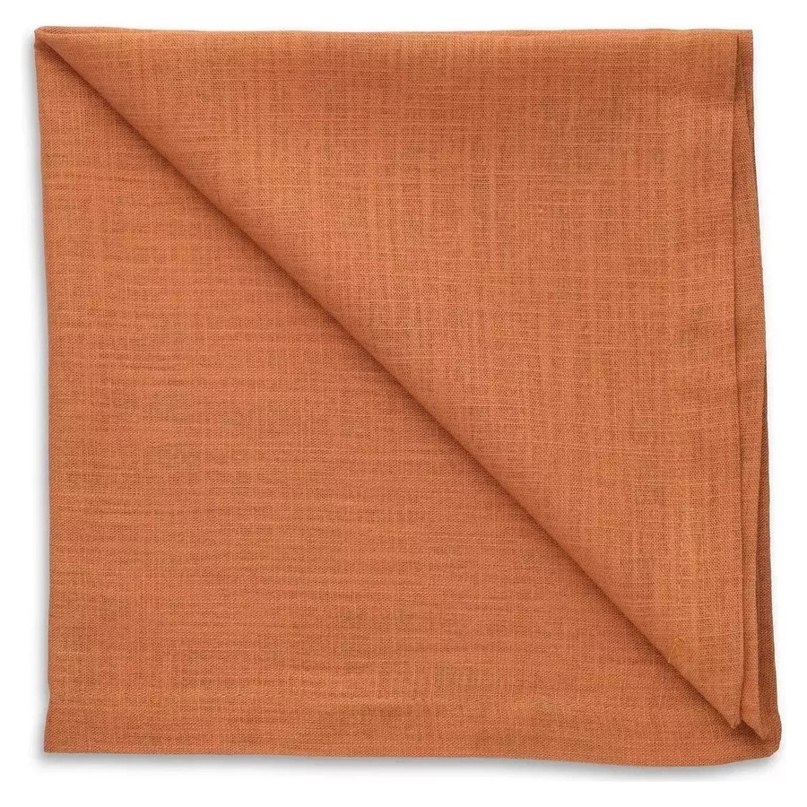Салфетка льняная терракотовая - Фото миниатюра 1