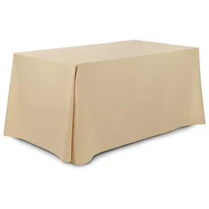 Скатерть прямоугольная габардин бежевая - Фото 1