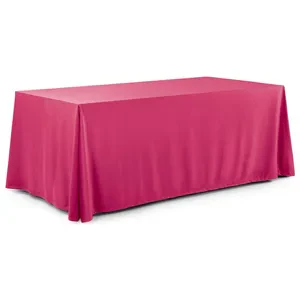 Скатерть прямая широкая бархатная малиновая