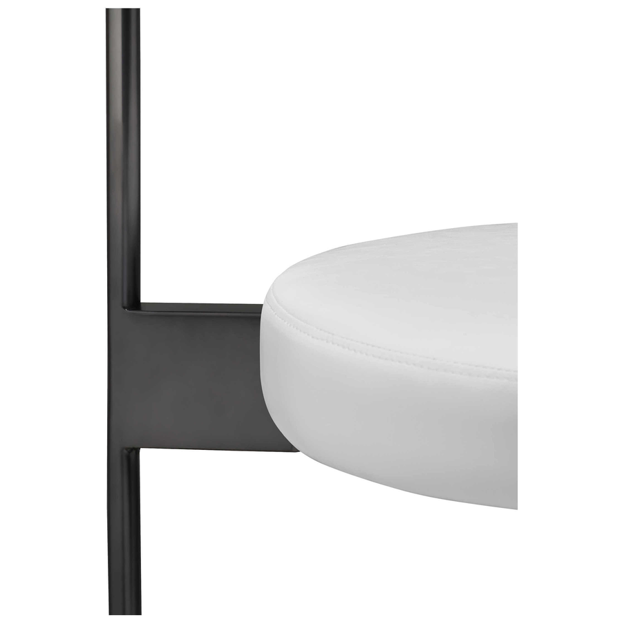 Стул «Тотем» черный с кожаной спинкой - Фото миниатюра 2