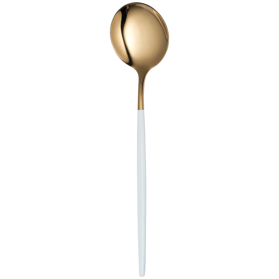 Столовая ложка «Изи» золото с белым - Фото миниатюра 1