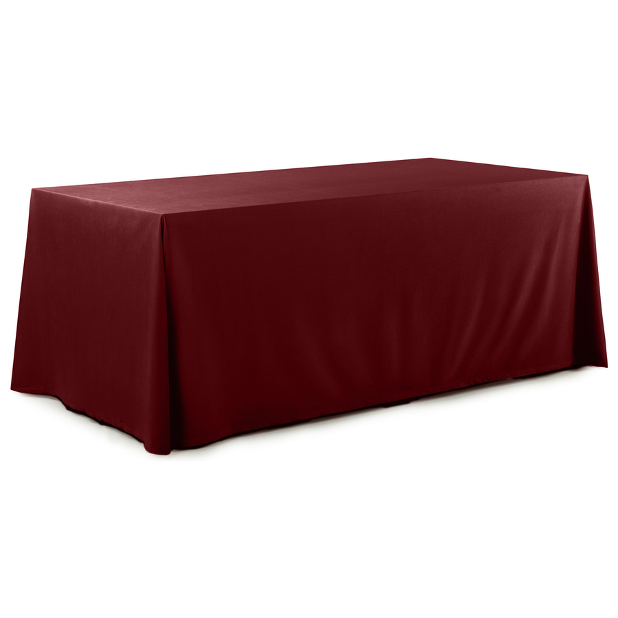 Скатерть прямая широкая бархатная бордовая - Фото основное 1