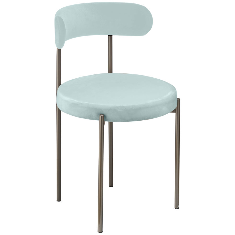 Стул «Лира» графитовый, голубой бархат - Фото миниатюра 1