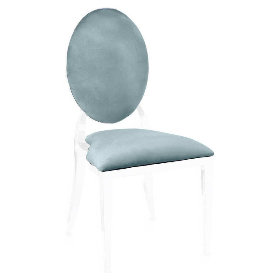 ПОДУШКИ 2 шт. к стулу Вашингтон, серо-голубой бархат - Фото миниатюра 1